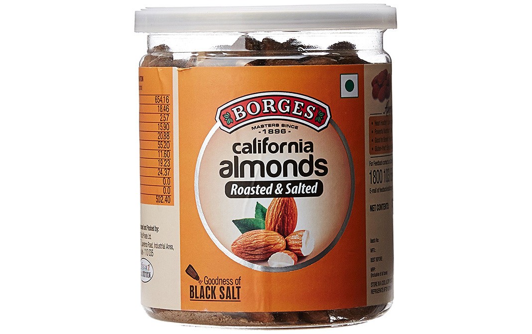 Borges California Almonds Roasted & Salted   Plastic Jar  300 grams